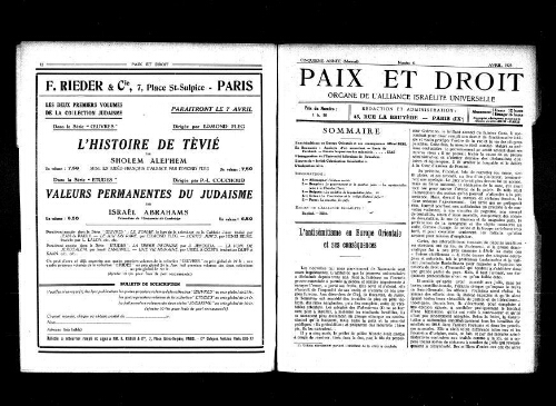 Paix et Droit.  (01/04/1925)